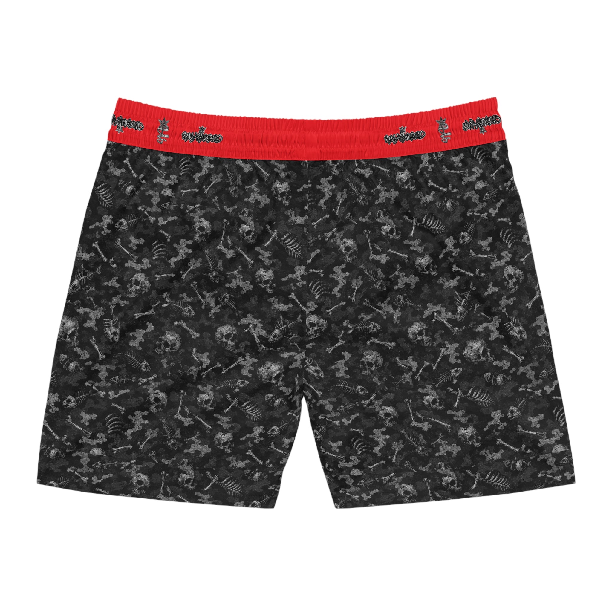 Men's Snake Print Swim Shorts – Mid-Length All-Over-Print Beach Trunks