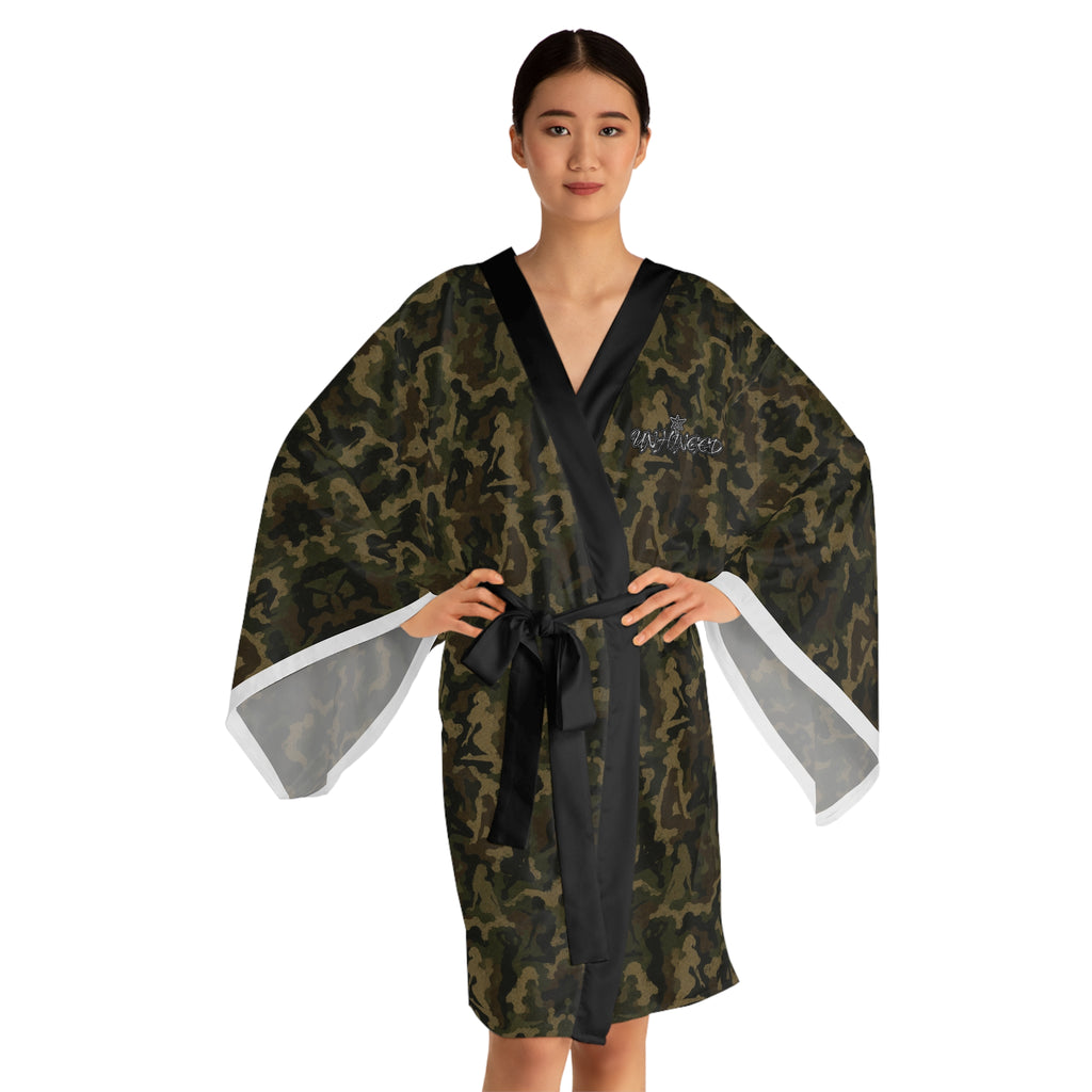 UNHINGEDBrands “Babe Camo” Kimono robe
