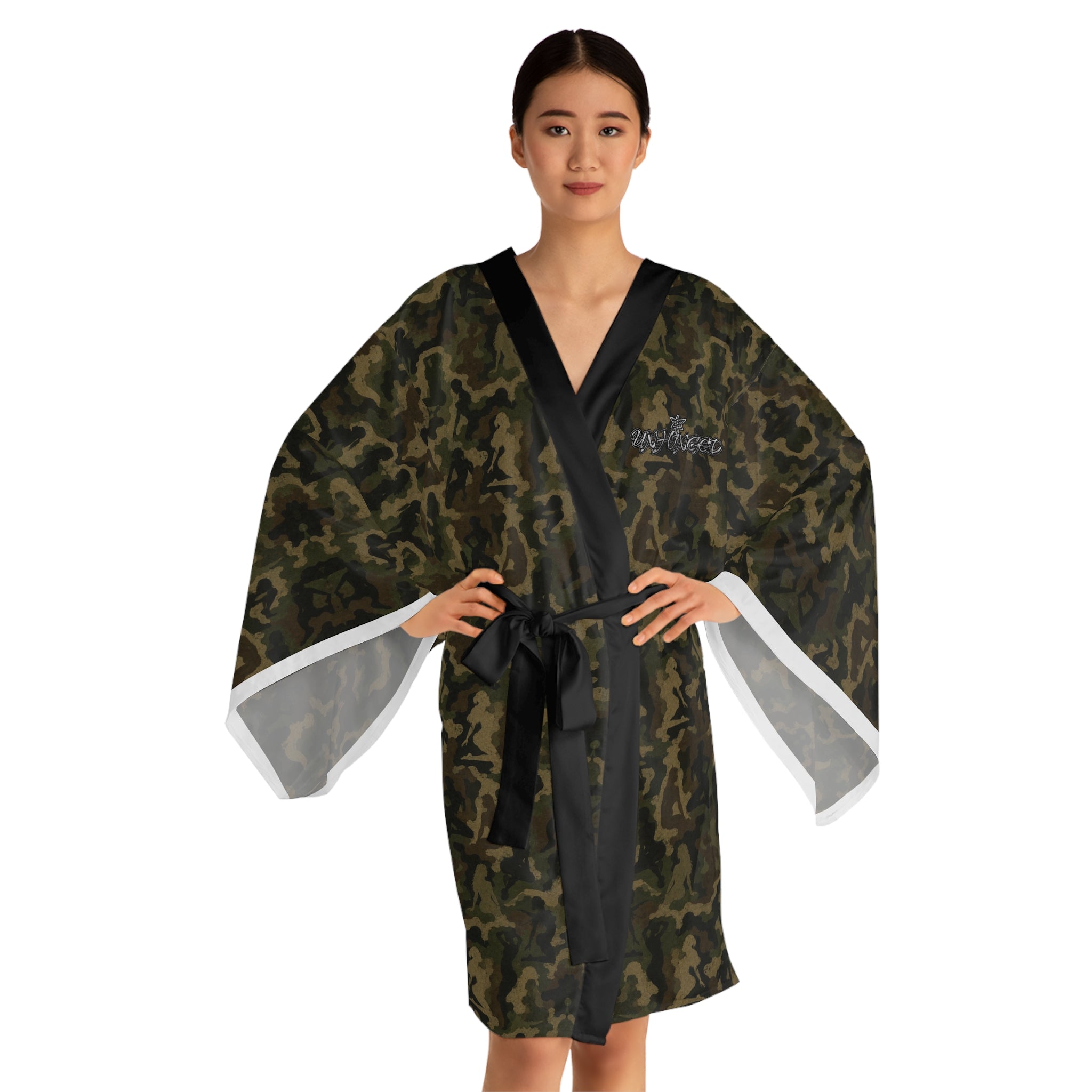 UNHINGEDBrands “Babe Camo” Kimono robe