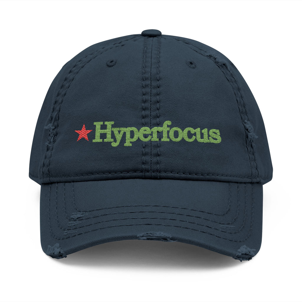 UNHINGEDBrands "Hyperfocus"  Distressed Dad Hat