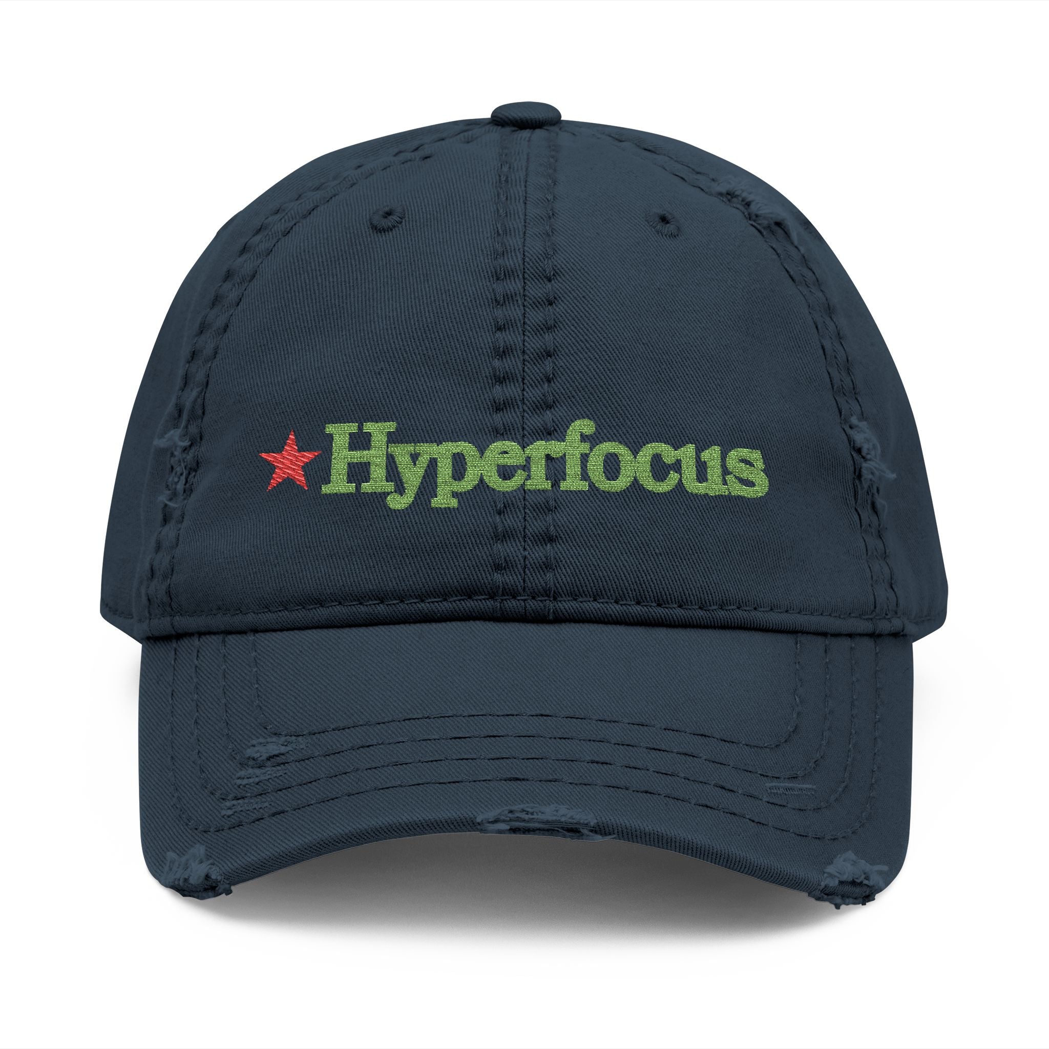 UNHINGEDBrands "Hyperfocus"  Distressed Dad Hat