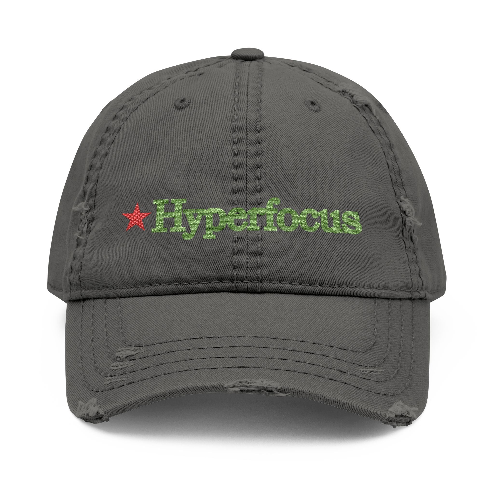UNHINGEDBrands "Hyperfocus"  Distressed Dad Hat