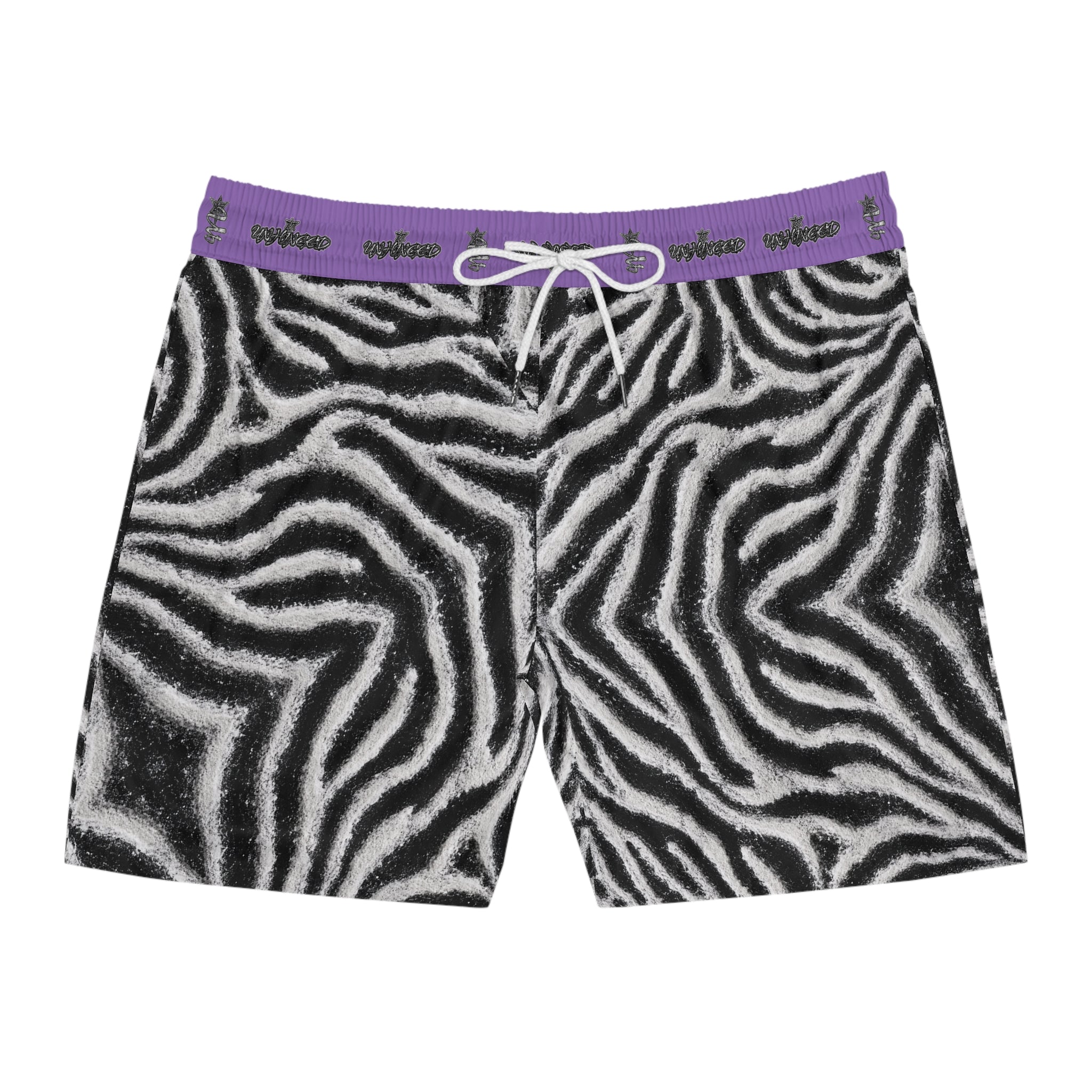 Men's Snake Print Swim Shorts – Mid-Length All-Over-Print Beach Trunks