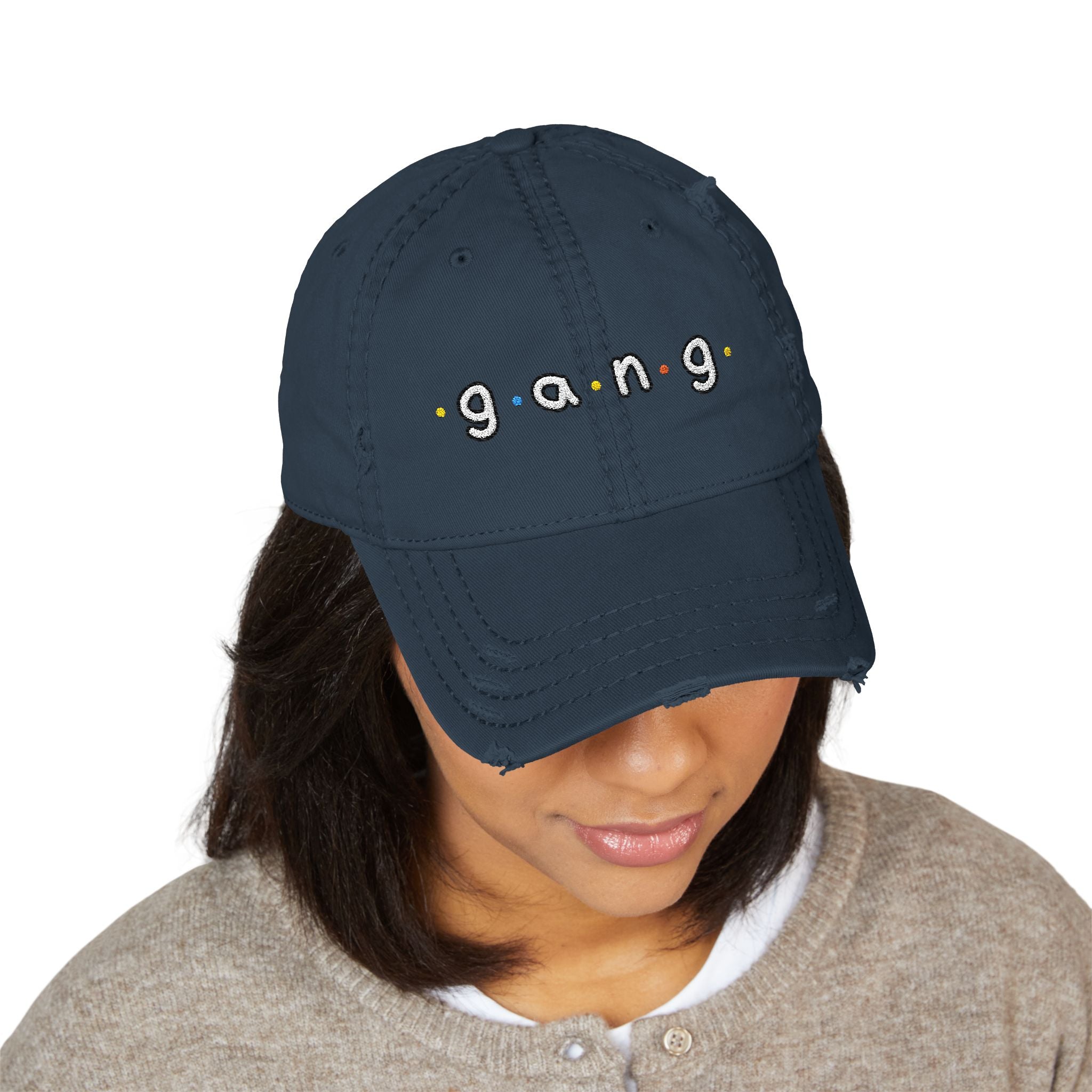 UNHINGEDBrands “gang” Distressed Dad Hat