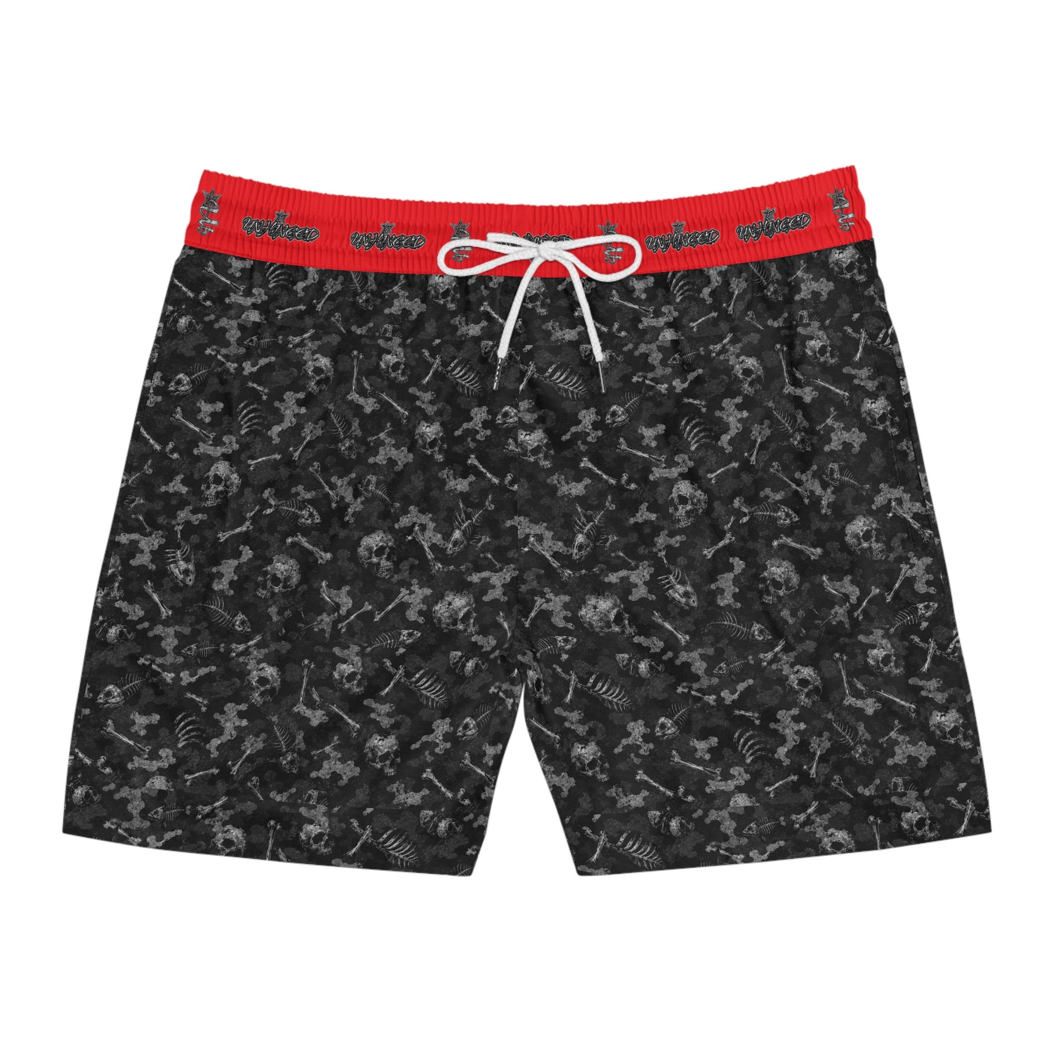 Men's Snake Print Swim Shorts – Mid-Length All-Over-Print Beach Trunks