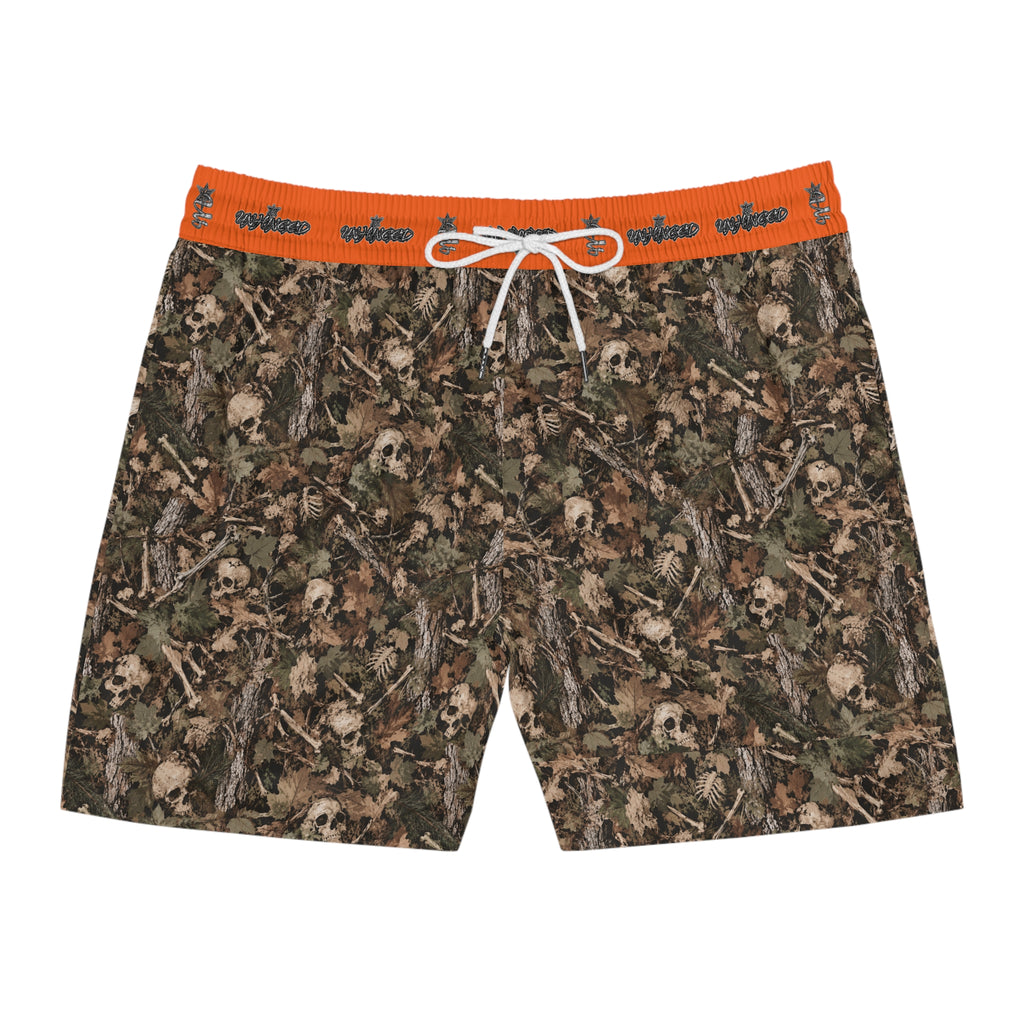 Men's Snake Print Swim Shorts – Mid-Length All-Over-Print Beach Trunks