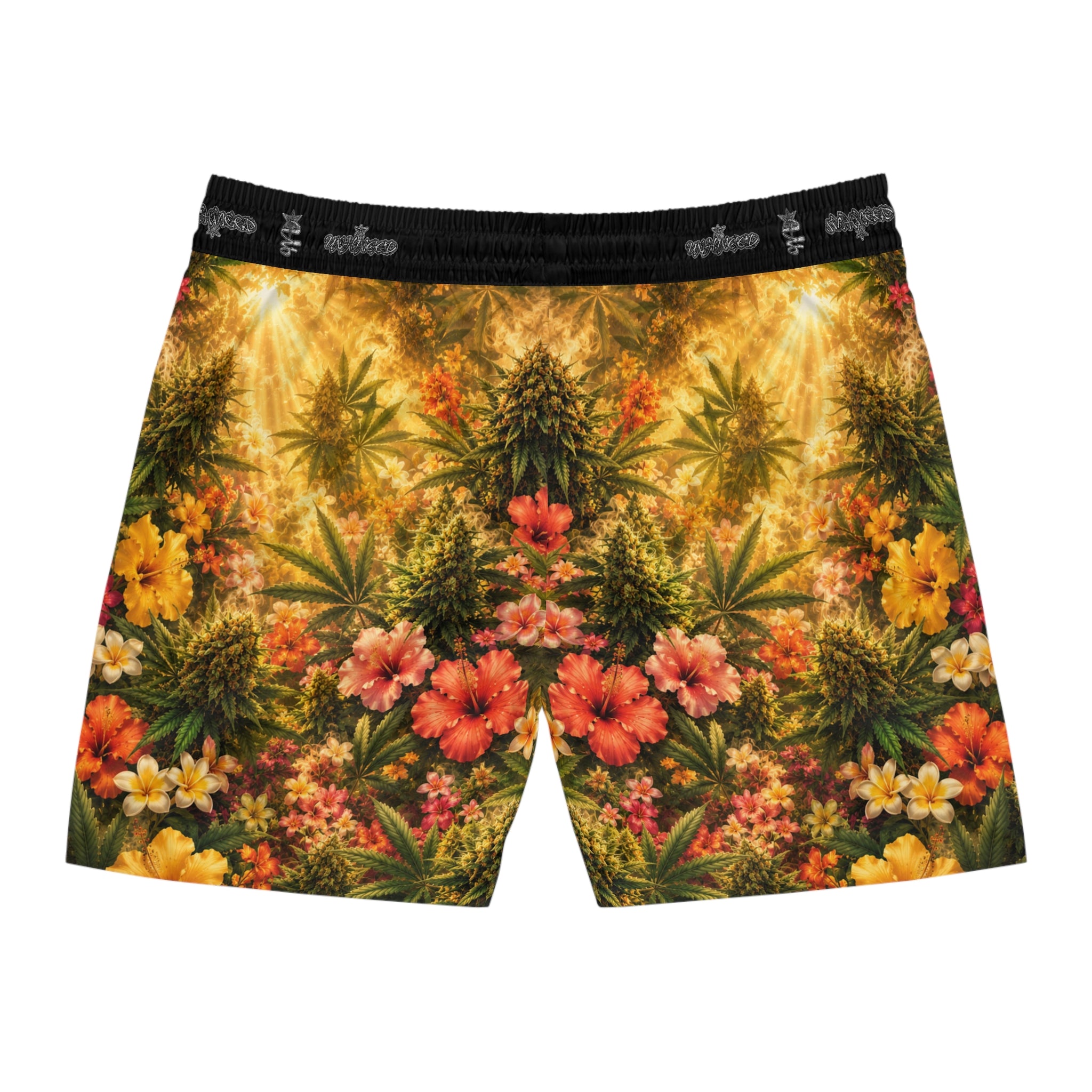 Men's Snake Print Swim Shorts – Mid-Length All-Over-Print Beach Trunks