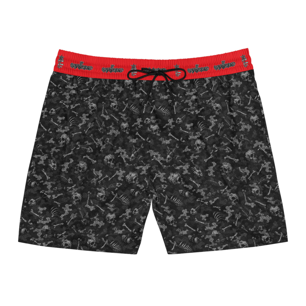 Men's Snake Print Swim Shorts – Mid-Length All-Over-Print Beach Trunks