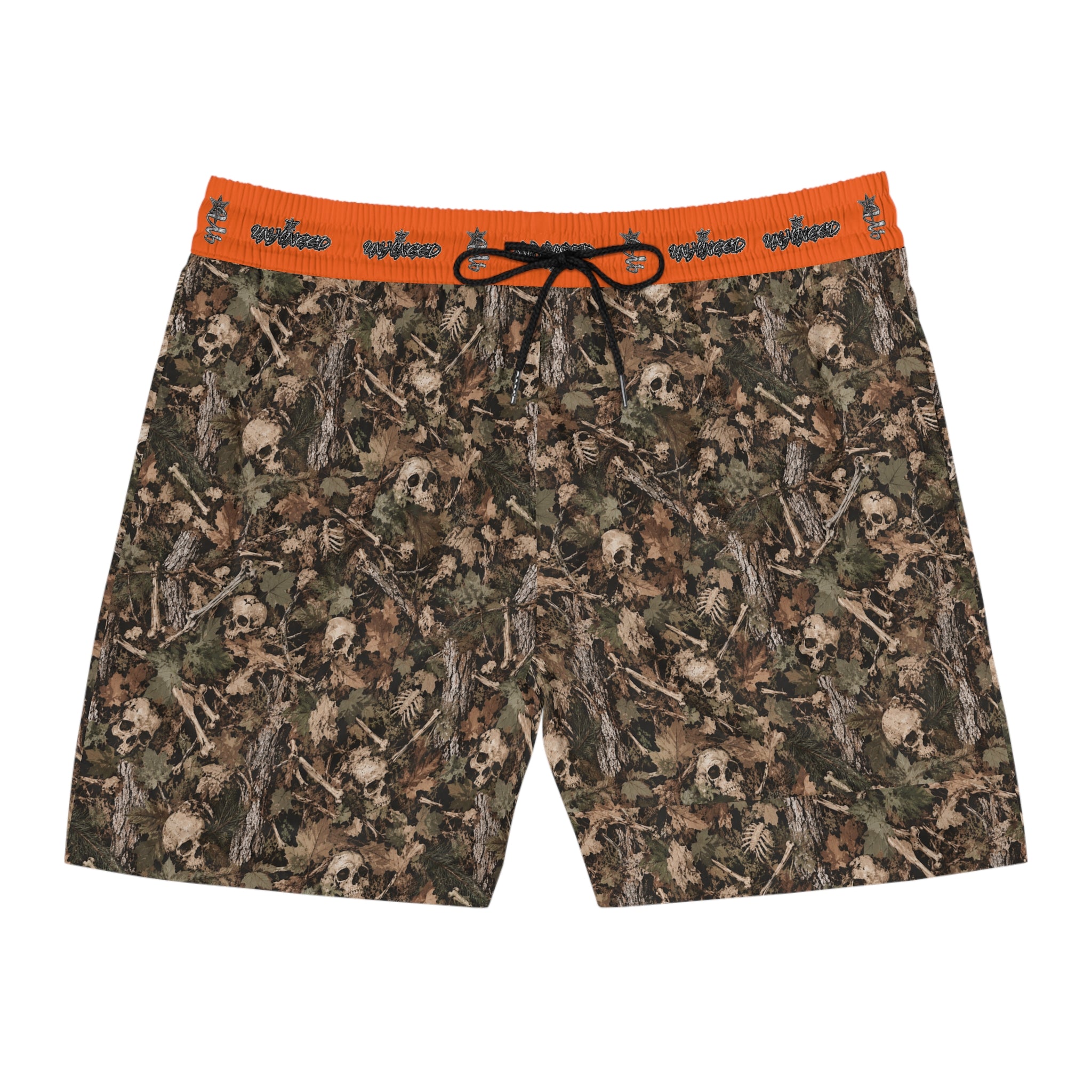 Men's Snake Print Swim Shorts – Mid-Length All-Over-Print Beach Trunks
