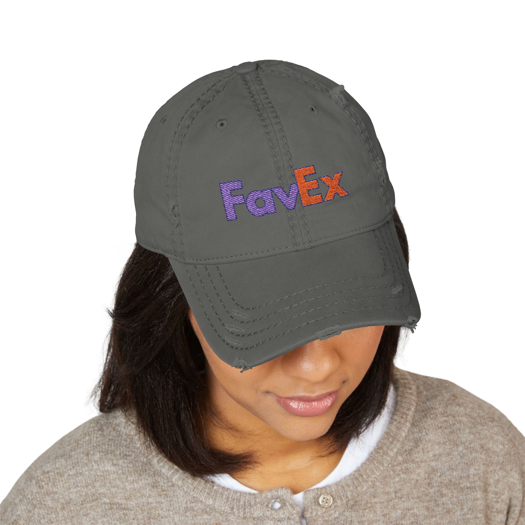 UNHINGEDBrands “FavEx” Distressed Dad Hat
