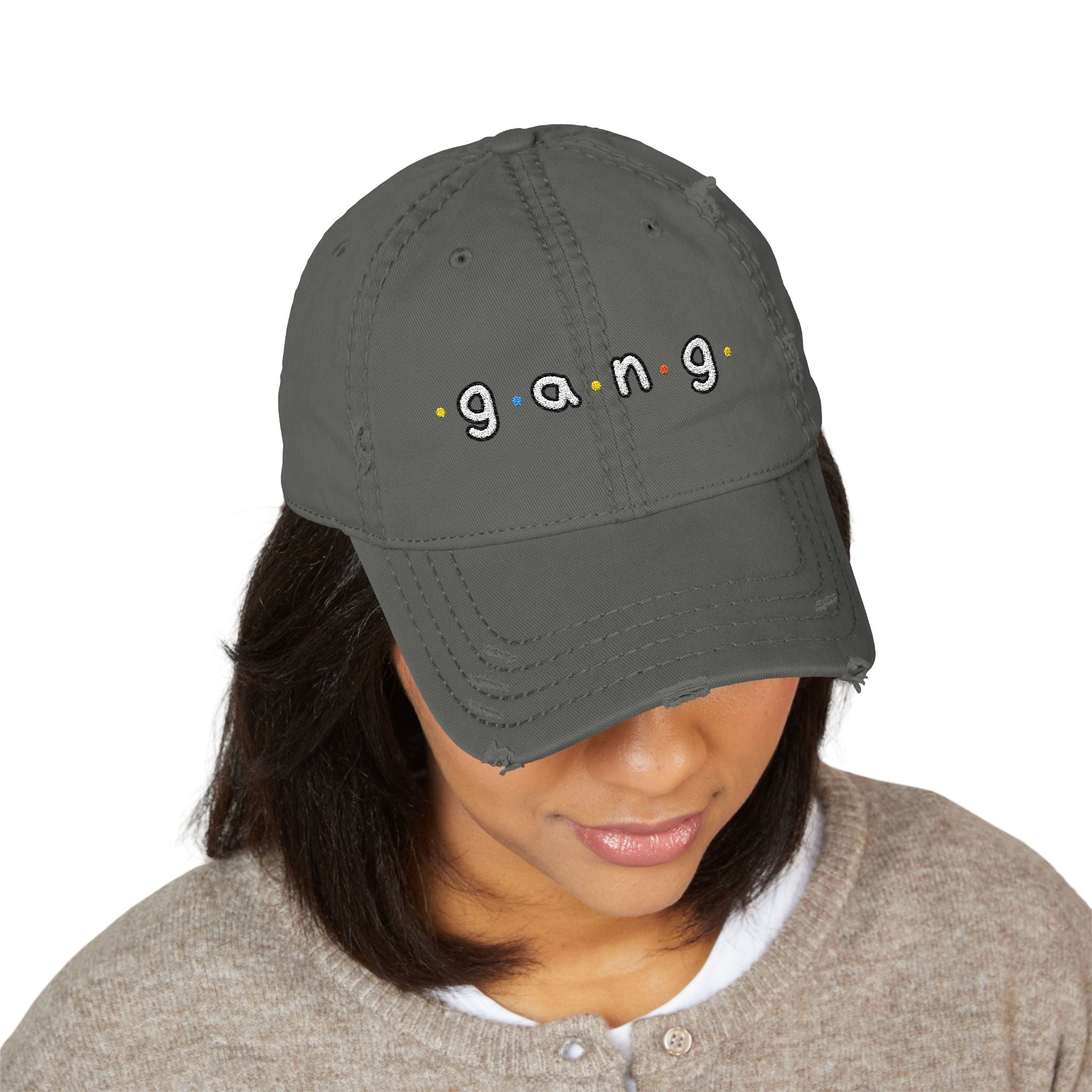 UNHINGEDBrands “gang” Distressed Dad Hat