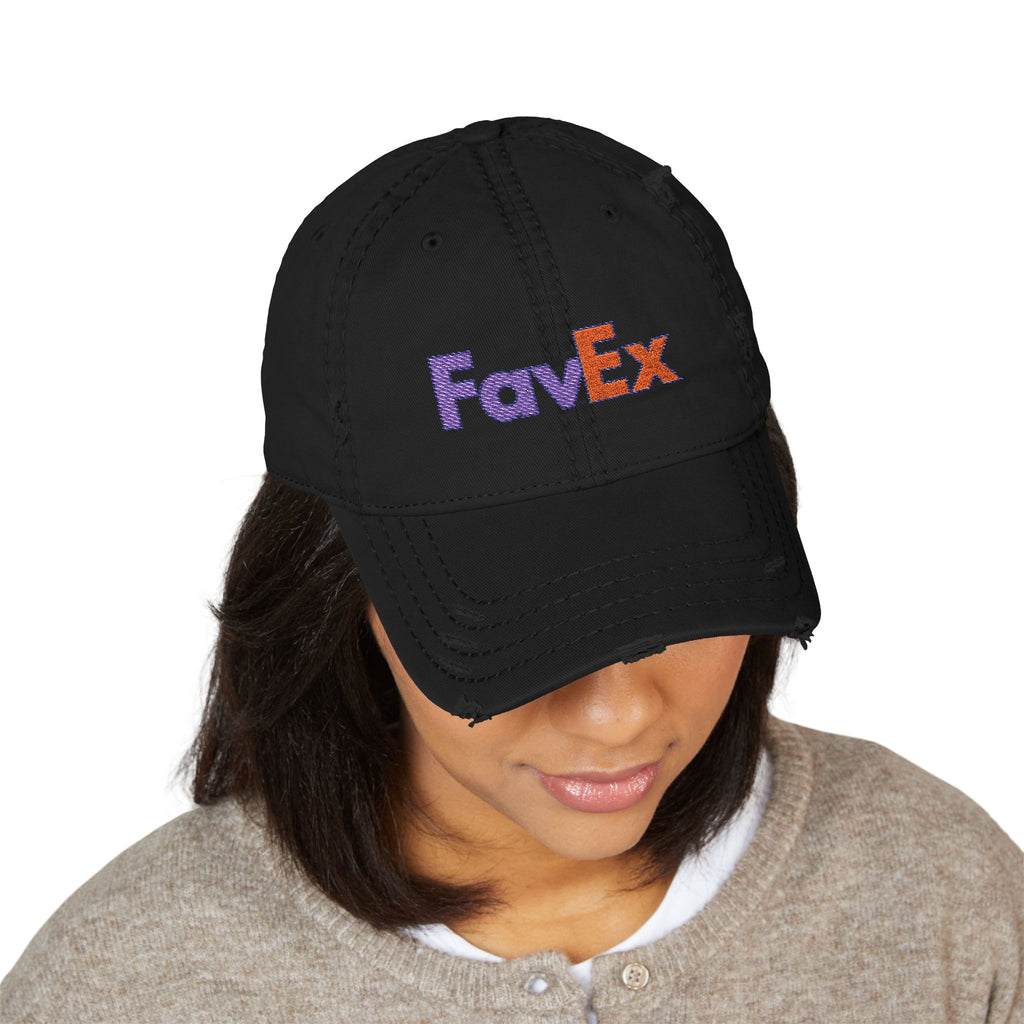 UNHINGEDBrands “FavEx” Distressed Dad Hat