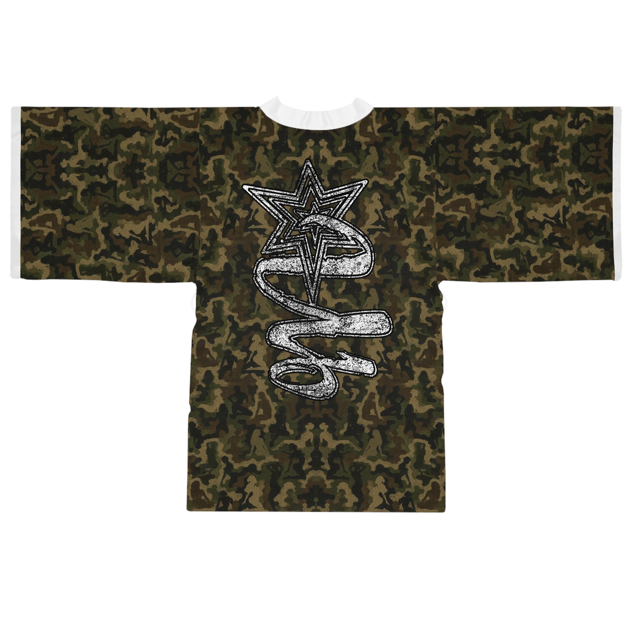 UNHINGEDBrands “Babe Camo” Kimono robe