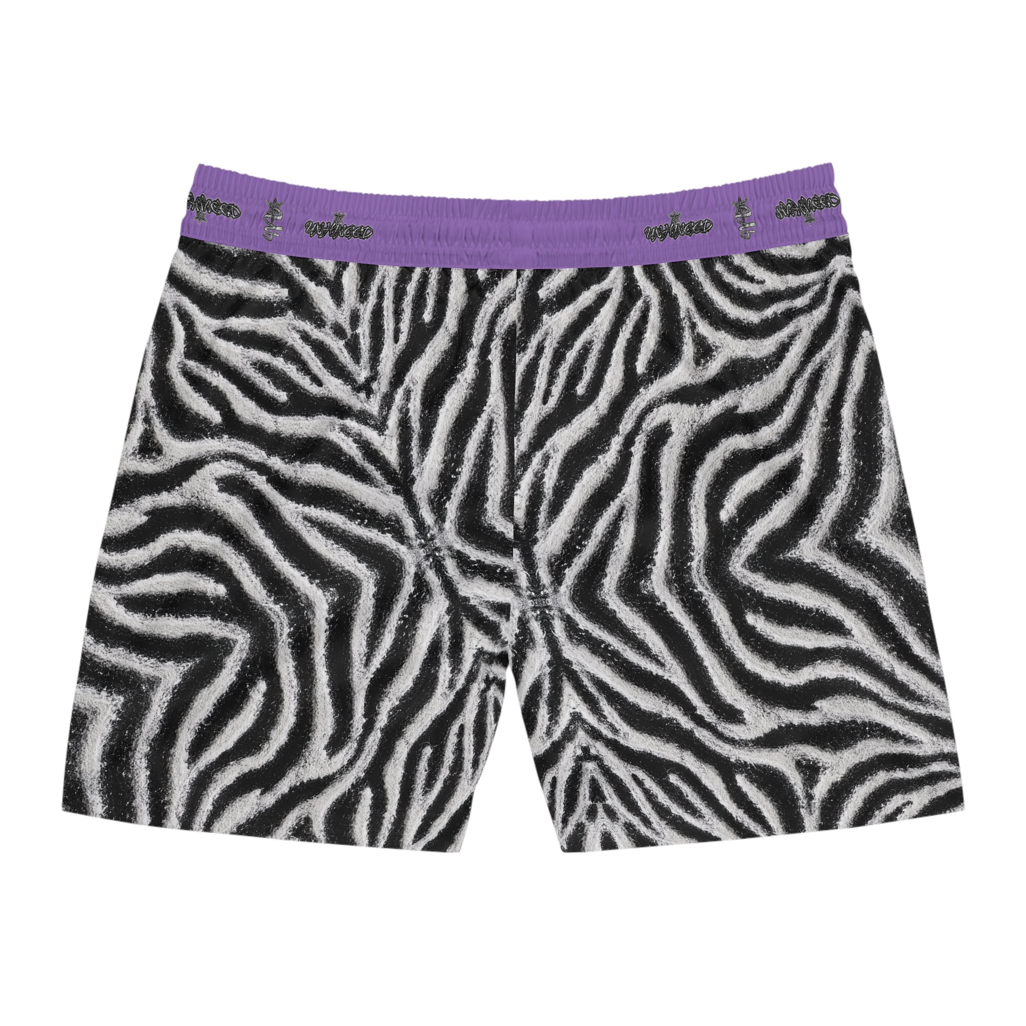Men's Snake Print Swim Shorts – Mid-Length All-Over-Print Beach Trunks
