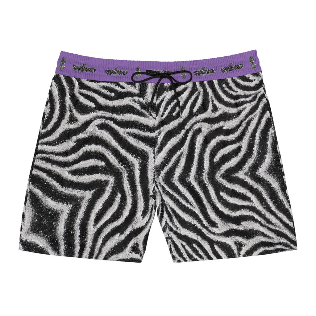 Men's Snake Print Swim Shorts – Mid-Length All-Over-Print Beach Trunks