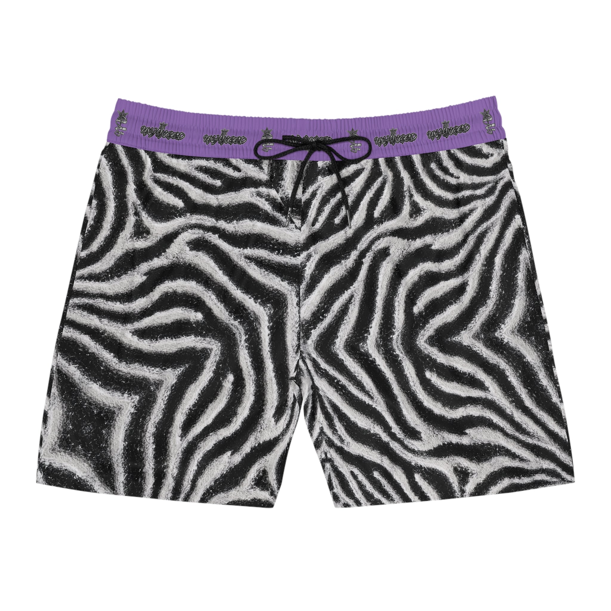 Men's Snake Print Swim Shorts – Mid-Length All-Over-Print Beach Trunks