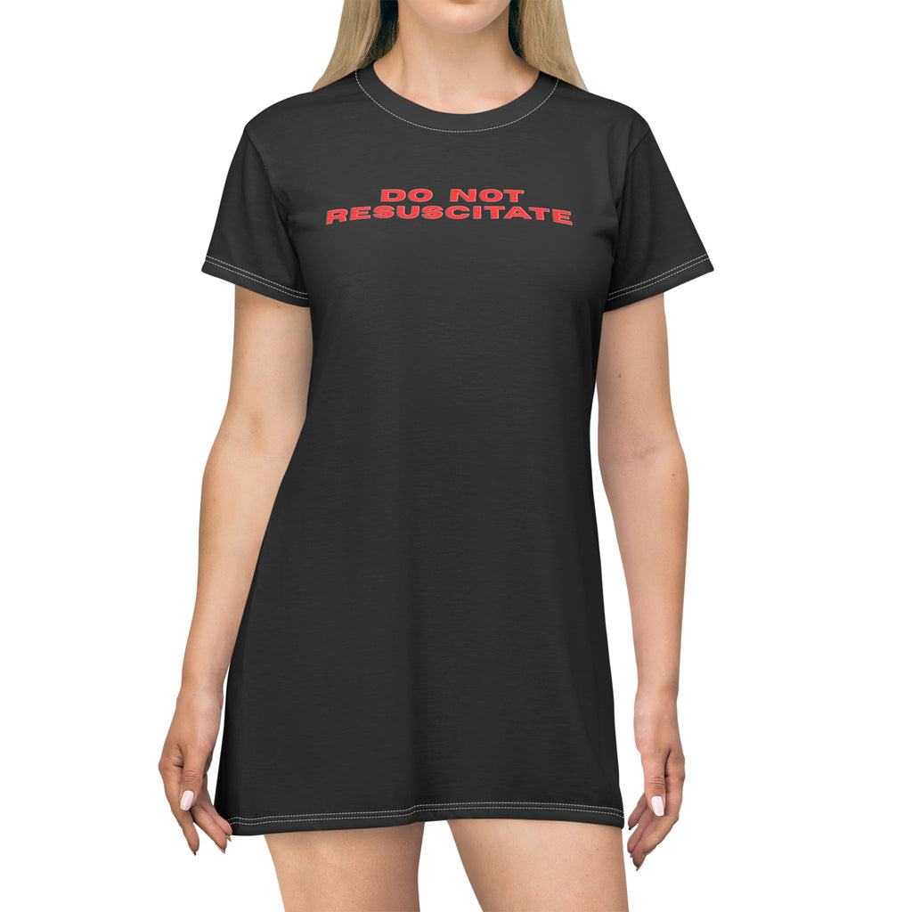 UNHINGEDBrands “Do Not Resuscitate” T‑Shirt Dress