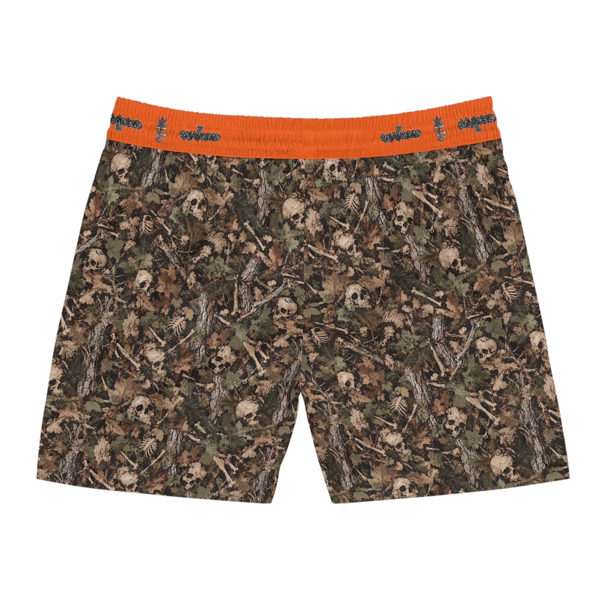 Men's Snake Print Swim Shorts – Mid-Length All-Over-Print Beach Trunks